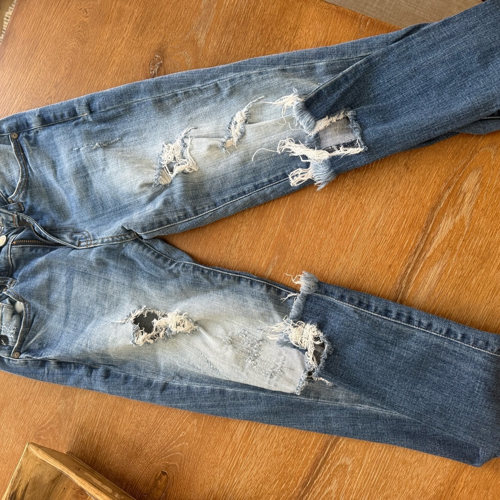 KanCan Women's Skinny Jeans - Distressed Blue